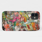 Retro Comic Hero Mobiel Hoesje (Achterkant (horizontaal))
