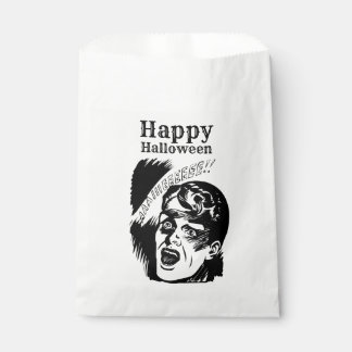 Retro Comic Man Scream Custom Text Halloween Bedankzakje