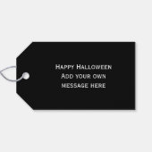 Retro Comic Man Scream Custom Text Halloween Cadeaulabel (Achterkant Horizontaal)
