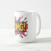 Retro Comic “OMG!” Pop Art Coffee Mug Koffiemok (Voorkant rechts)