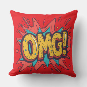 Retro Comic “OMG!” Pop Art Sierkussen