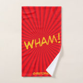 Retro Comic Pop Art Aangepaste Naam Sporten Handdoek (Handdoek)