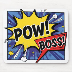Retro Comic Pop Art BOMBASTISCHE BAZIGGEL! Kantoor Muismat