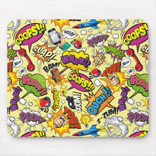 Retro Comic Pop Art Muismat Magic (Voorkant)