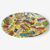 Retro Comic Pop Art Paper Borden Papieren Bordje (Gekanteld)