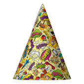 Retro Comic Pop Art Party Pet Feesthoedjes (Links)