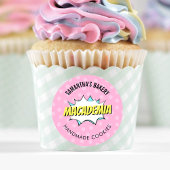 Retro Comic Pop Kunst Nostalgische Roze Bakkerij C Ronde Sticker