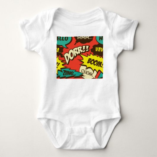 Retro Comic Shout: naadloos patroon. Romper (Voorkant)