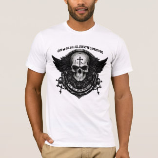 Retro Comic Skull Graphic T-shirt
