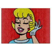 Retro Comic Strip Beauty Cutting Board Snijplank (Voorkant)