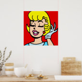 Retro Comic Strip Beauty Poster (Keuken)