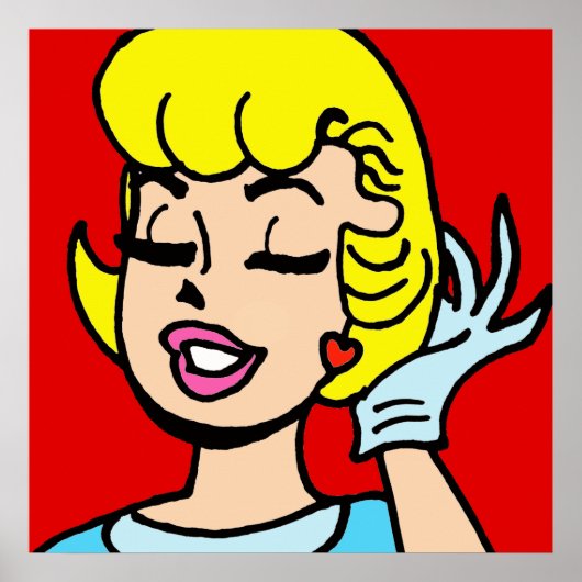 Retro Comic Strip Beauty Poster (Voorkant)