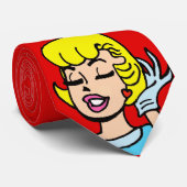 Retro Comic Strip Beauty Stropdas (Opgerold)