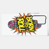 Retro Comic Style "Born to Roll" Skater Samsung Galaxy Hoesje (Achterkant horizontaal)