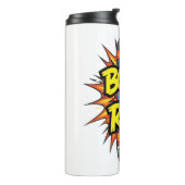 Retro Comic Style "Born to Roll" Skater Thermosbeker (Gedraaid links)