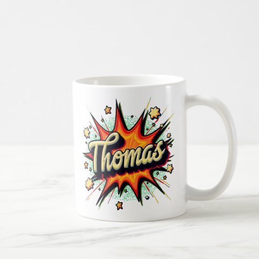 Retro Comic Thomas 2 Koffiemok (Rechts)