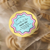 Retro Comic Trendy Leuk Kleurrijk Café Bakkerij Ch Ronde Sticker