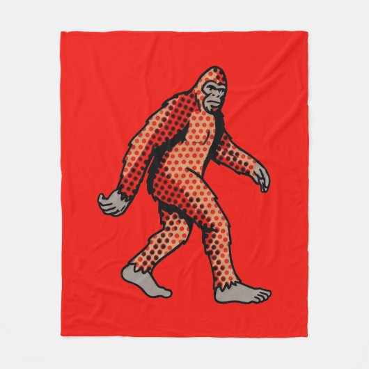 Retro Comic Woud Dier Pop Art Paneel Fleece Deken (Voorkant)