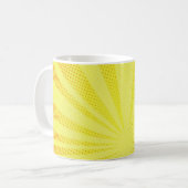 retro comic yellow background raster gradient half koffiemok (Voorkant links)