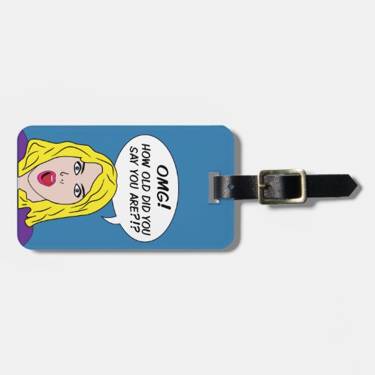 RETRO COMICS aangepaste bagagelabels (Voorkant horizontaal)