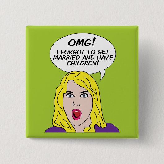 RETRO COMICS-knoppen Vierkante Button 5,1 Cm (Voorkant)