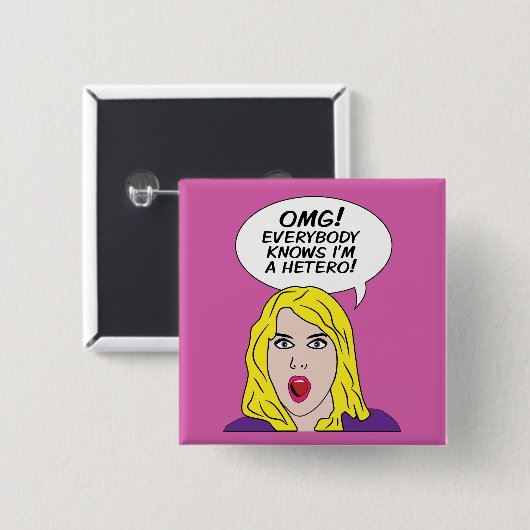 RETRO COMICS-knoppen Vierkante Button 5,1 Cm (Voorkant /achterkant)