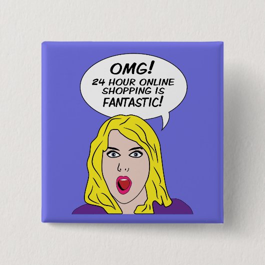 RETRO COMICS-knoppen Vierkante Button 5,1 Cm (Voorkant)