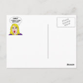 RETRO COMICS laat verjaardagsfeest briefkaart (Achterkant)