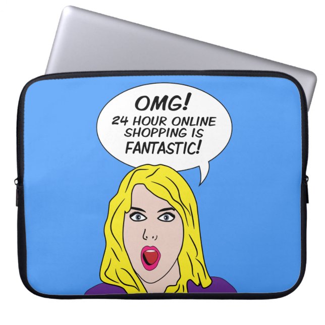 RETRO COMICS-laptophoezen Laptop Sleeve (Voorkant)