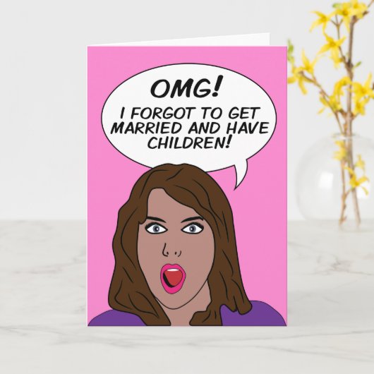 RETRO COMICS lege wenskaarten Kaart (Gele Bloem)