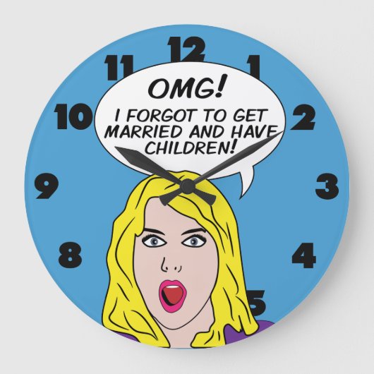 RETRO COMICS wall clock Grote Klok (Voorkant)