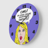 RETRO COMICS wall clock Grote Klok (Hoek)