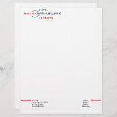 Retro Commodore Hotel Briefhoofd (Voorkant / Achterkant)