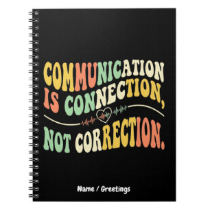 Retro Communicatie is Verbinding Niet Correctie Notitieboek