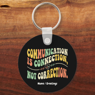 Retro Communicatie is Verbinding Niet Correctie Sleutelhanger