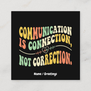 Retro Communicatie is Verbinding Niet Correctie Vierkante Visitekaartje