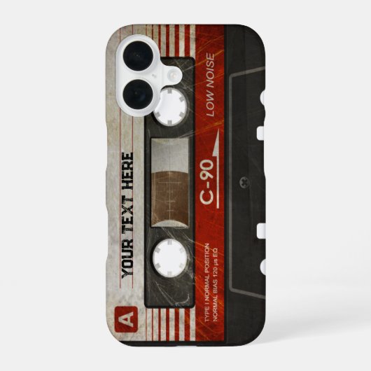 Retro Compact Audio Cassette | DJ Best Gifts iPhone 16 Hoesje (Achterkant)