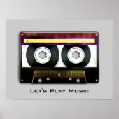 Retro Compact Audio Cassette Poster (Voorkant)