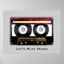Retro Compact Audio Cassette Poster