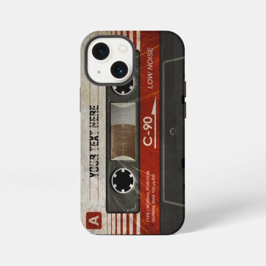 Retro Compacte Audiocassette | DJ Beste Cadeaus iPhone Hoesje (Achterkant)