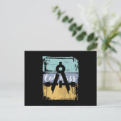 Retro Compass Architect Engineer Briefkaart (Staand voorkant)