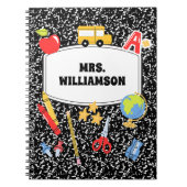 Retro Composition Notebook Back to School Notitieboek (Voorkant)