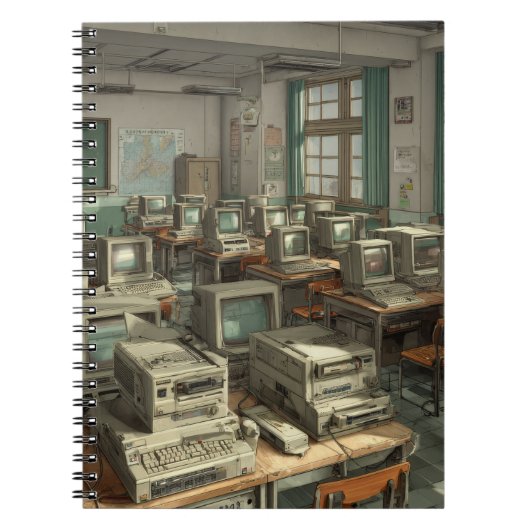 Retro Computer Lab Nostalgie Notitieboek (Voorkant)