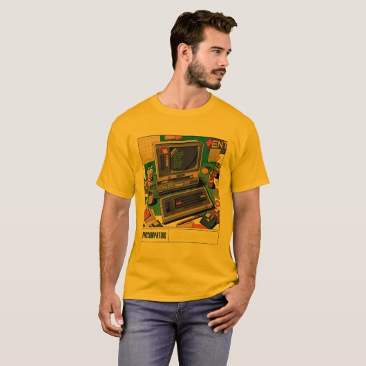 Retro Computer T-shirt (Voorkant volledig)