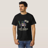 Retro Computer T-Shirt De Floppy Guardian Vintage (Voorkant volledig)