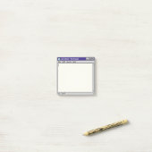 Retro computer teksteditor venster post-it® notes (Op bureau)