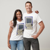 Retro computerbureaubladopstelling t-shirt (Unisex)