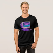 Retro computerstoringssysteem Fout Tech Grafisch Tri-Blend Shirt (Voorkant volledig)