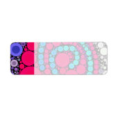 Retro Concentric Circles Cool Swirl Patroon Etiket (Voorkant)