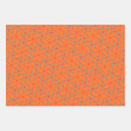 Retro concentrisch cirkelpatroon inpakpapier vel